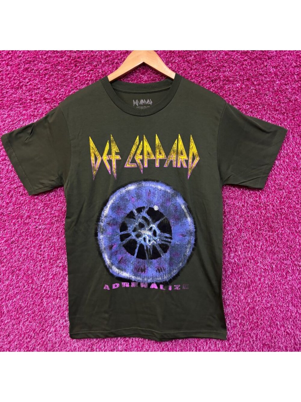 Def Leppard Adrenalize green Tshirt size medium